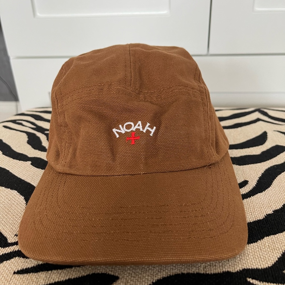 Noah brown 5 panel hat French twill